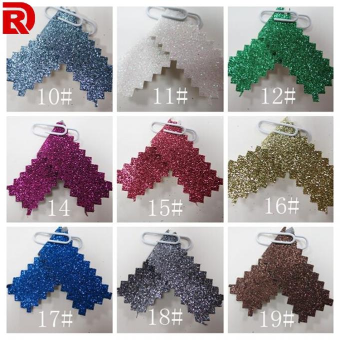 3D Chunky Glitter Leather PU Glitter Fabric For Upper Shoes In Roll