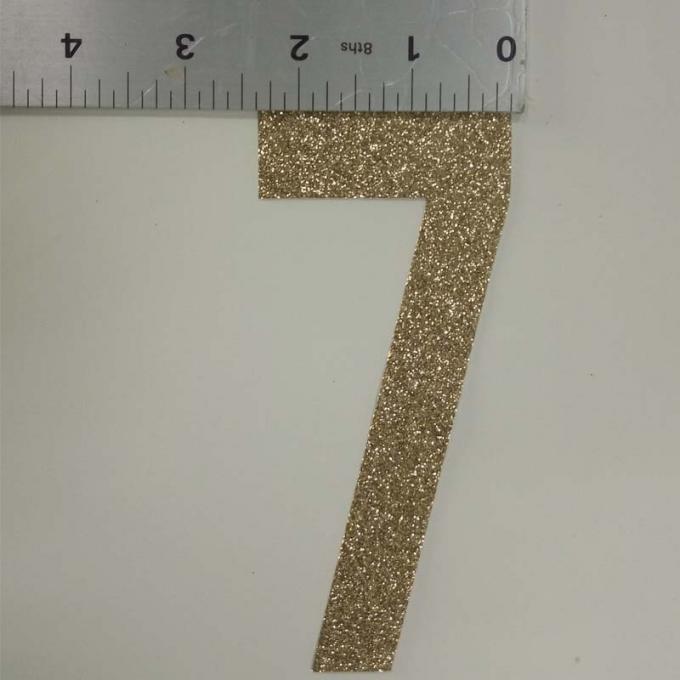 Large Gold Number Seven Glitter Paper Letters Die Cut Size 5 " * 2.3 "