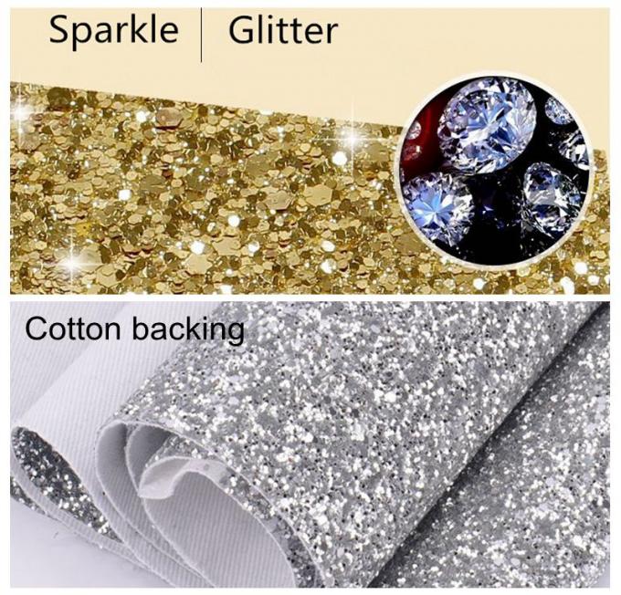 54" Width Silver Glitter Cotton Fabric For Making Shoes Material And Wall Covering