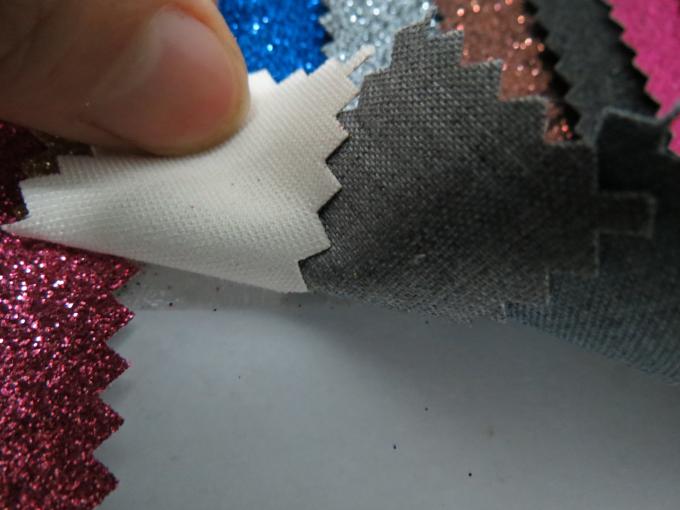Pu Leather Vinyl Fabric Glitter Effect Wallpaper Grade 3 With 3D Chunky Glitter